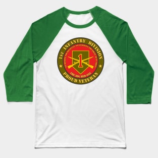 1st Infantry Division Veteran Baseball T-Shirt